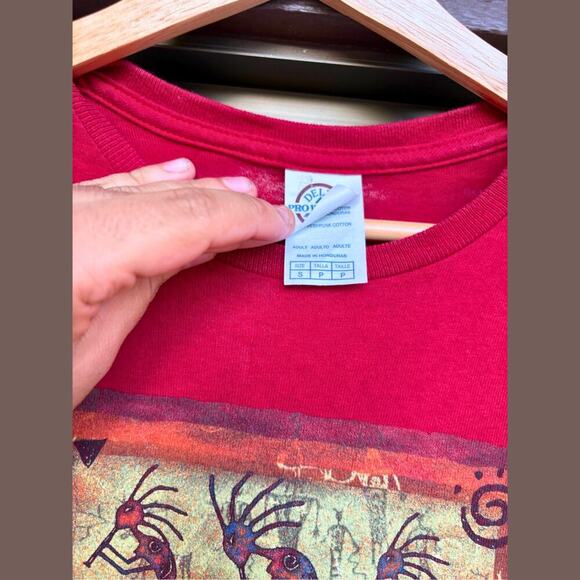 Delta Pro Weight T‑Shirt | Red Cotton | Size S | Vintage - Picture 3 of 5